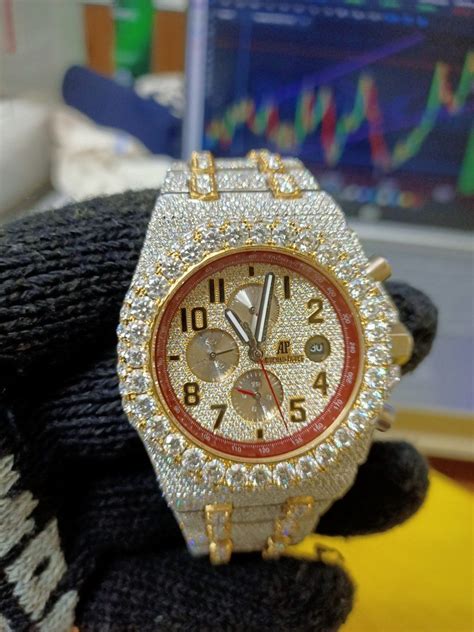 fully iced out watches replica|iced out spinner watch.